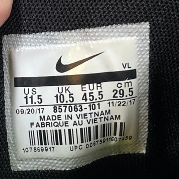 Nike Force Savage Elite TD Men Football Cleats White Black Size 11.5 High Top - Picture 6 of 10